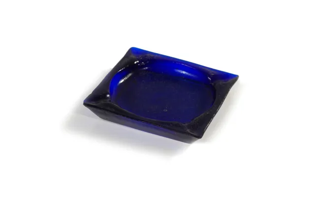 Smashprops Breakaway Square Ash Tray - Cobalt Blue Translucent
