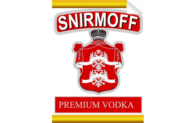 Snirmoff Vodka Single Self Adhesive Label - License And Royalty Free For Film Use