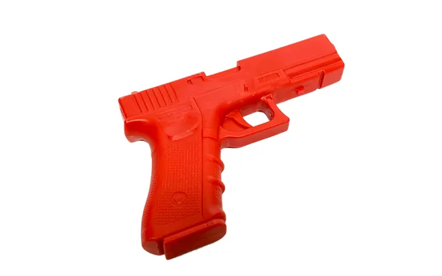 Solid Hard Poly Police Glock Pistol Prop - Red