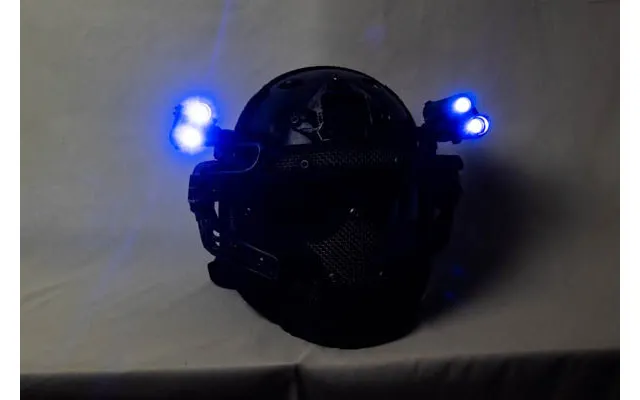 Tactical Helmet And Face Mask - Flashlights