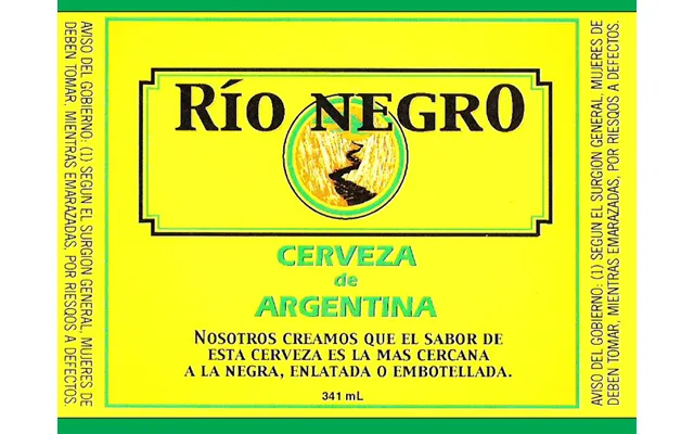 Vintage Beer Rio Negr0 Bottle Single Self Adhesive Label - License And Royalty Free For Film Use