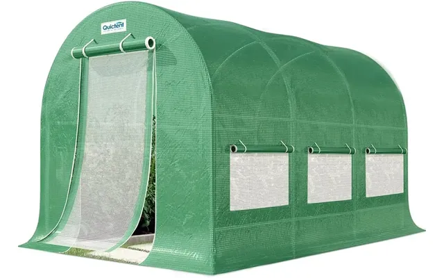 12' X 7' X 7' Tunnel Greenhouse - Green With 1 Door