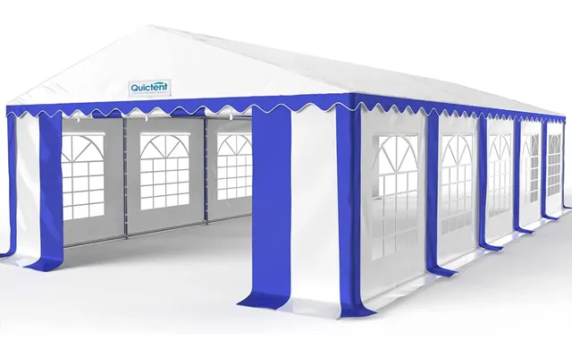 16' X 32' Heavy Duty Party Tent - Stripe Blue&white