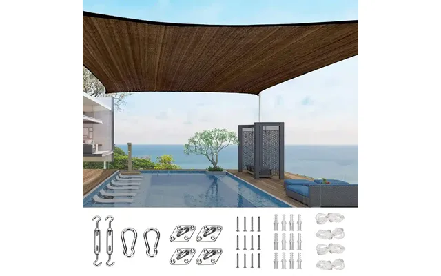 20' X 16' Rectangle Shade Sail - Brown
