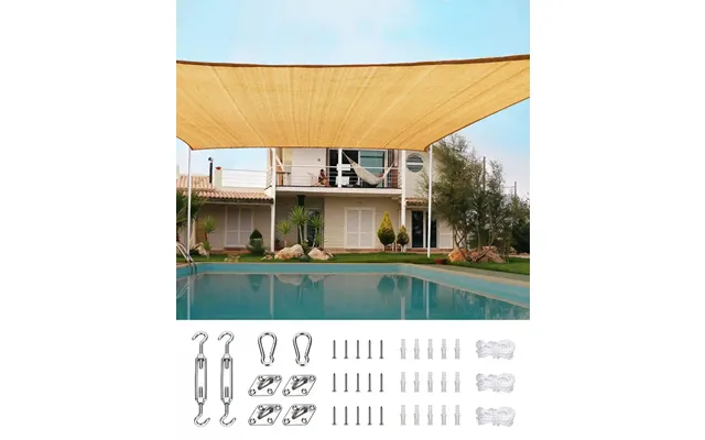 20' X 16' Rectangle Shade Sail - Sand
