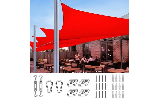 20' X 20' Square Shade Sail - Red