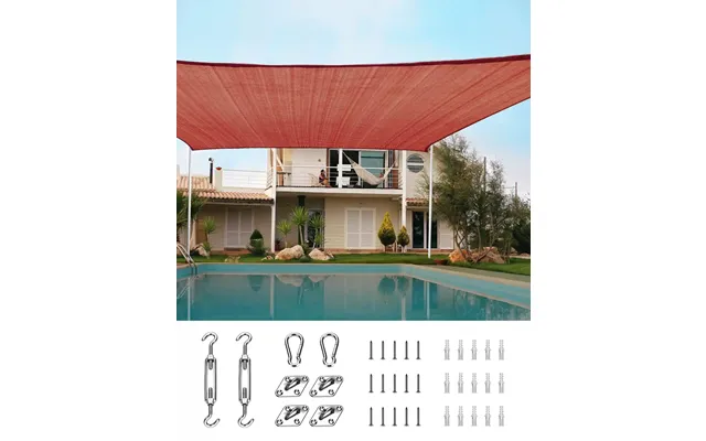 20' X 20' Square Shade Sail - Terracotta