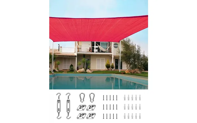 24' X 24' Square Shade Sail - Red