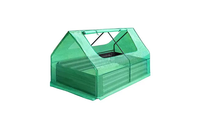 4' X 3' X 1' Galvanized Garden Bed With Cover-green