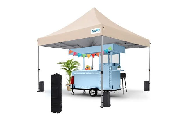 Fire Retardant 10'x 10' Commercial Pop Up Canopy - Beige