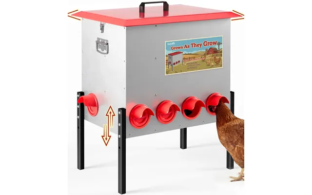 Galvanized Metal Backyard Flock Feeder - 100-140 Lbs