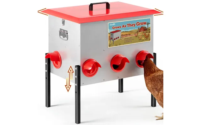 Galvanized Metal Backyard Flock Feeder - 50-80 Lbs