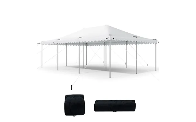 Heavy Duty Fire Retardant Pole Tent-no Sidewall - 20x40ft-white