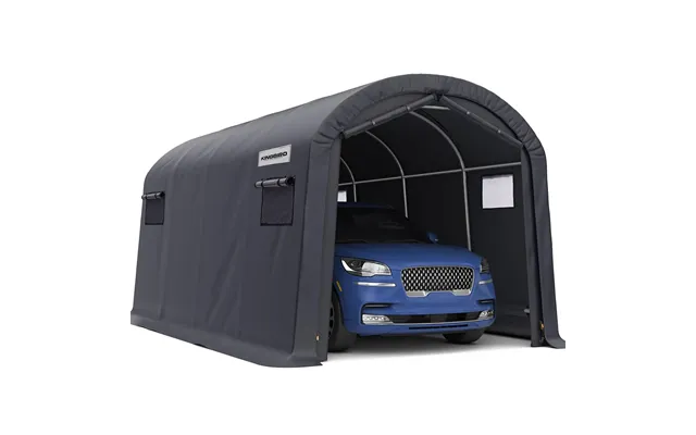 Heavy Duty Portable Storage Shed Dark Gray - 10' X 20'-round
