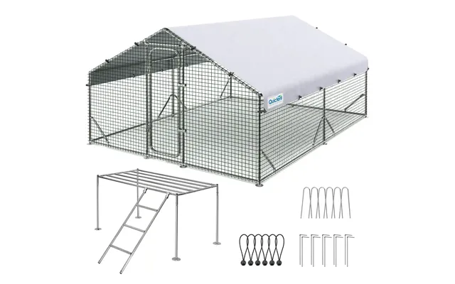 Large Metal Chicken Coop Run - 12x9ft Hardwarecloth-with Ladder