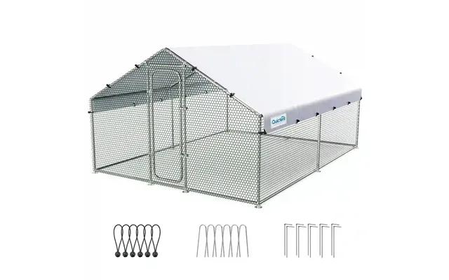 Large Metal Chicken Coop Run - 12x9ft Wiremesh-no Ladder