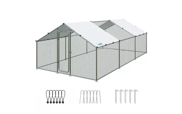 Large Metal Chicken Coop Run - 18x9ft Hardwarecloth-no Cornerbar