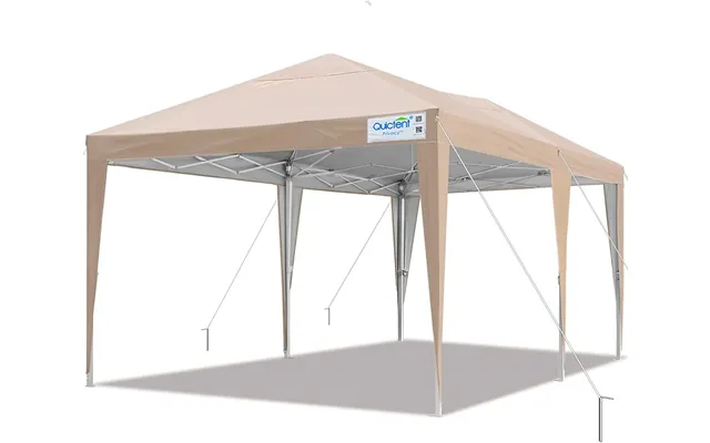 No-side 10' X 20' Ez Pop Up Canopy - Beige