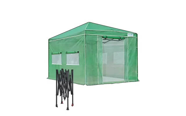 Pop Up Portable Walk-in Greenhouse - 12x8ft-green