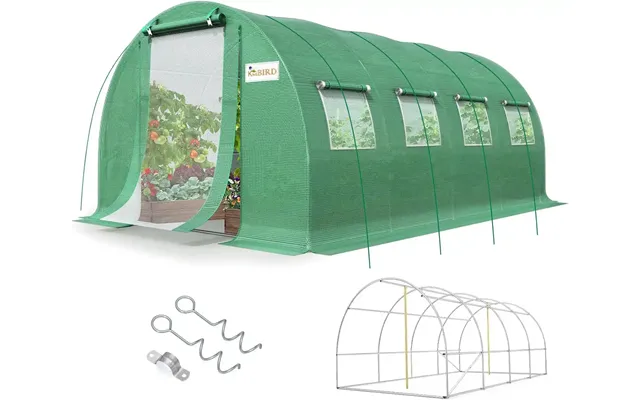 Premium Heavy Duty Large Walk-in Greenhouse - 20ft-green