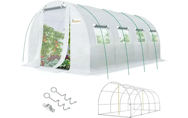 Premium Heavy Duty Large Walk-in Greenhouse - 20ft-white