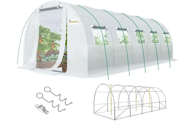 Premium Heavy Duty Large Walk-in Greenhouse - 25ft-white