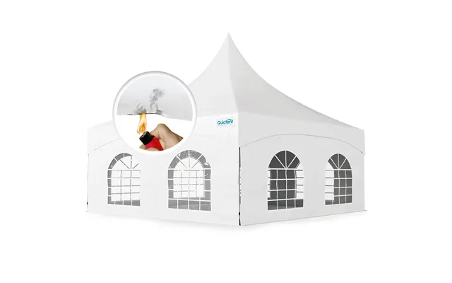 Quictent High Peak Fire Retardant White Party Tent - 20'x20' With 4 Sidewalls