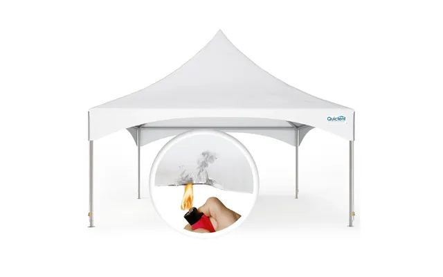 Quictent High Peak Fire Retardant White Party Tent - 20'x20' With No Side