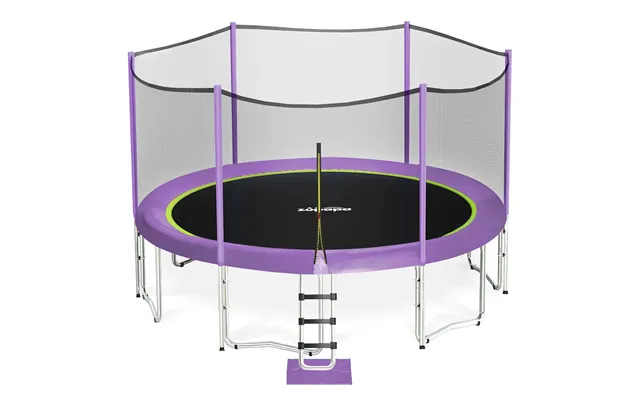 Saffun Outdoor Trampoline With Enclosure - 12ft Purple