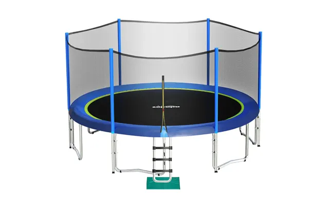 Saffun Outdoor Trampoline With Enclosure - 14ft Blue