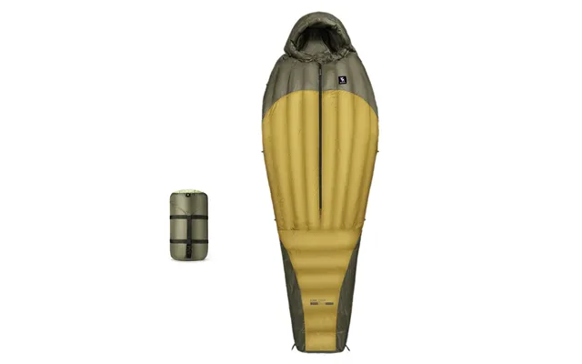 650 Fill Power Mummy Mixed Down Waterproof Sleeping Bag For Backpacking & Camping Hiking 23f - Golden-khaki L