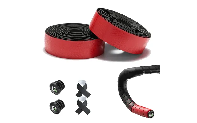 Bicycle Handlebar Tape Road Bike Bar Tape Pu Eva Bike Handlebar Grips - Red