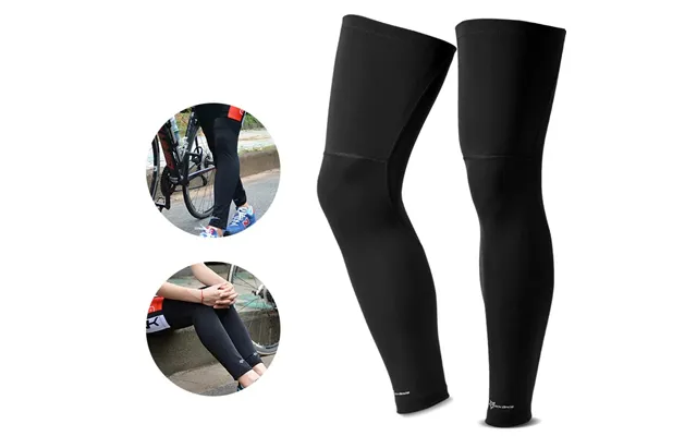 Ice Silk Sun Protection Leg Sleeves - Xl Black2