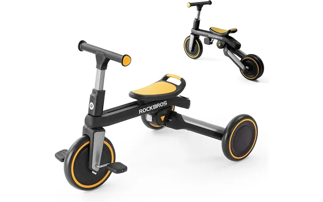 Kids 3 In 1 Tricycle Adjustable Seat Removable Pedals Toddler Ride On Bike - Yellow