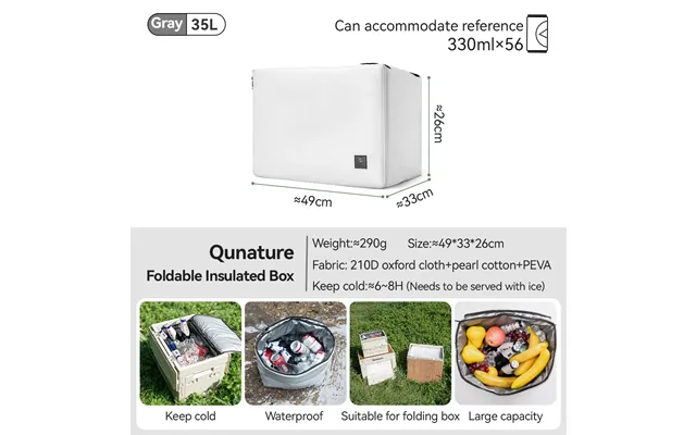 Outdoor Foldable Insulated Box 16l 35l 42l 63l - 35l