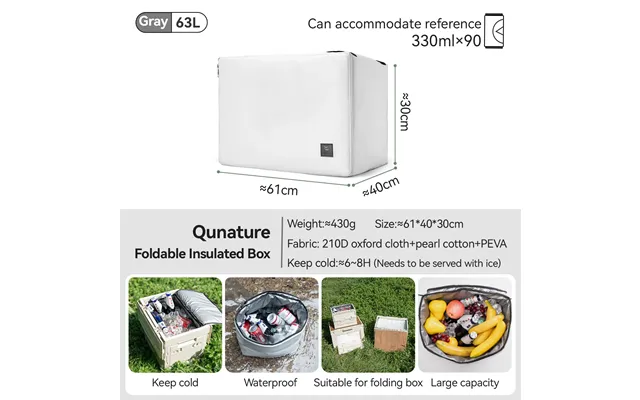 Outdoor Foldable Insulated Box 16l 35l 42l 63l - 63l