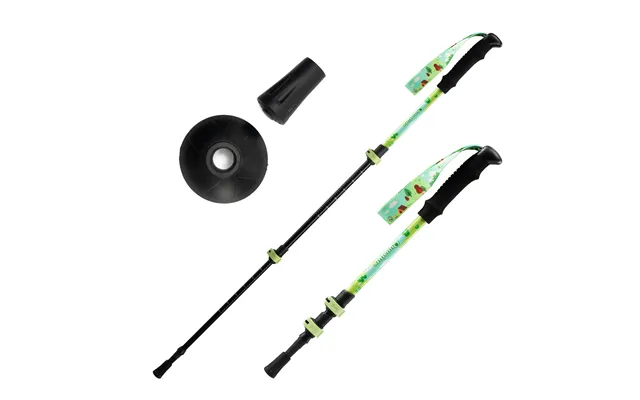 Qunature Kids Aluminum Trekking Pole With Adjustable Height - Green