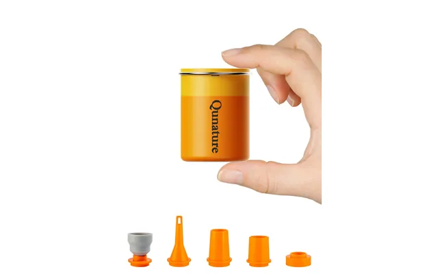 Qunature Mini Electric Pump 1500mah For Air Bed Mattress,pool Floats,swimming Ring,vacuum Storage Bags - Orange