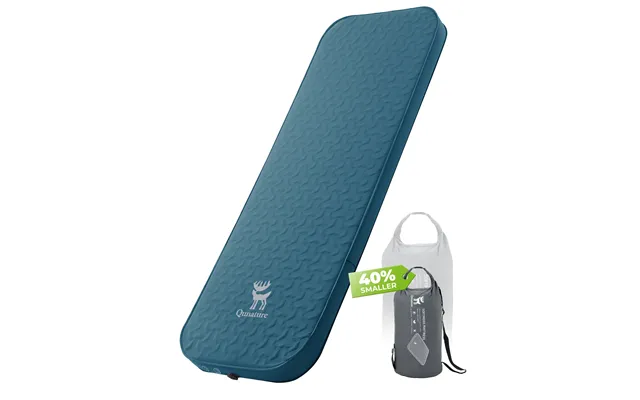 Qunature Portable Inflating Sleeping Pad With Foam - Blue Single