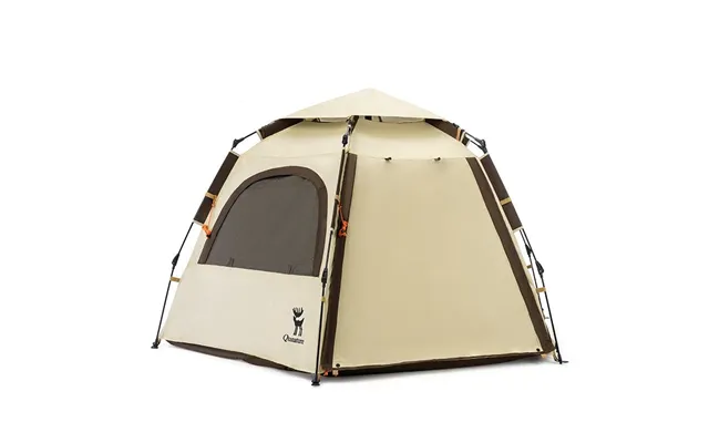 Qunature Quick Setup Hexagonal Tent Upf50 Waterproof Lightweight - Khaki