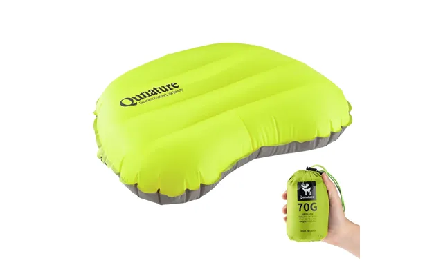 Qunature Ultralight Inflatable Camping Pillow - Lime Green