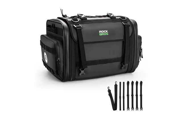 Rockbros 50l Expandable Motorcycle Tail Bag With Waterproof Rain Cover