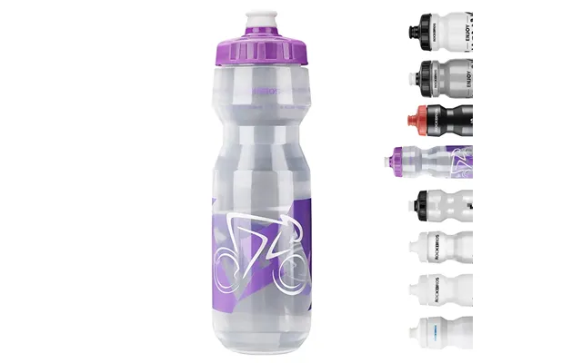 Rockbros Cycling Water Bottle 20-25oz Cycling Bottle Bpa-free - 25oz Purple Transparent