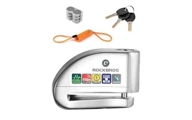 Rockbros Disc Brake Lock Motorcycle Alarm Lock Anti-theft 110db Motorcycle Lock With Reminder Cable Disc Brake Vehicle -