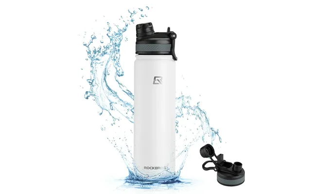 Rockbros Stainless Steel Insulated Water Bottle With Straw - White 22-oz
