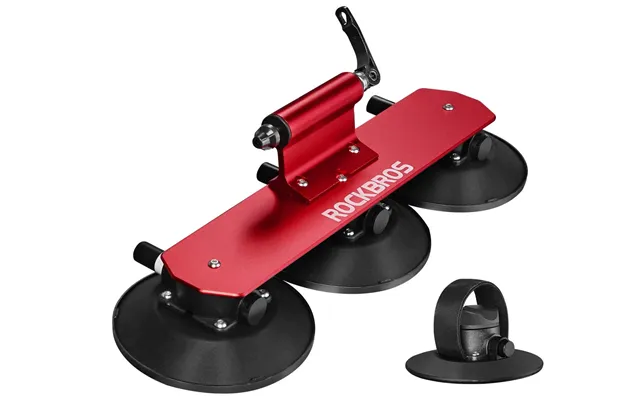 Rockbros Suction Cup Bike Rack For Car Roof Quick Release Sucker Mount - 1 Bike Red