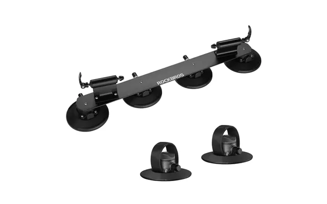 Rockbros Suction Cup Bike Rack For Car Roof Quick Release Sucker Mount - 2 Bike Black