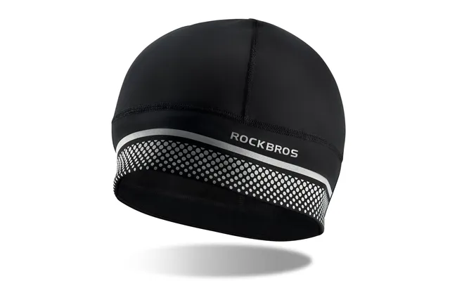 Rockbros Thermal Skull Cap Winter Hat For Men Women, Ear Warmers Helmet Liner - Black