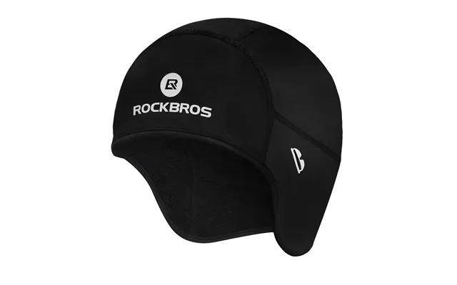 Rockbros Winter Skull Cap Helmet Liner, Thermal Cycling Beanie With Glasses Holes - Black