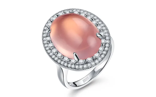 Jupiter 8.0ct Luxury Fine Jewelry Natural Rose Quartz Sterling Silver Oval Ring